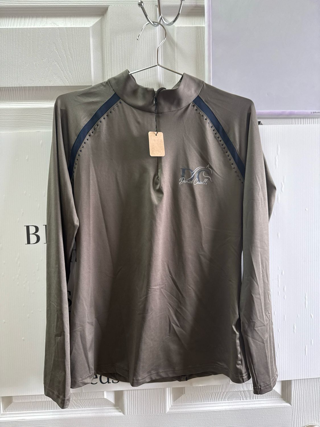 Denici Cavalli Large 1/4 Zip Long Sleeve Top