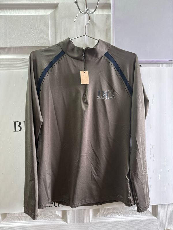 Denici Cavalli Large 1/4 Zip Long Sleeve Top