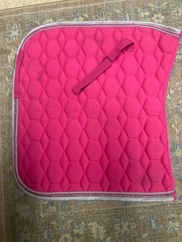 HKM Sport Pink with Rhinestone Dressage Pad Size Full