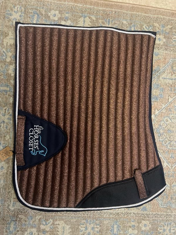 My Horse Closet Golden Brown Sparkle Dressage Pad Size Full