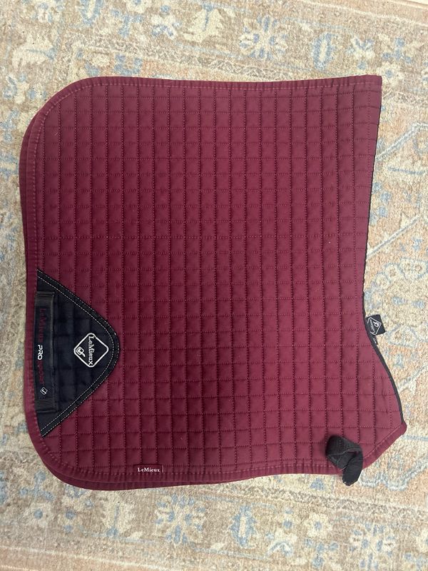 Lemieux Pro Sport Burgundy Dressage Pad Size Full