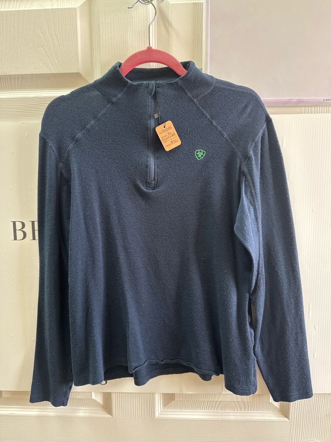 AriatTek Medium Merino Wool 1/4 Zip Sweater