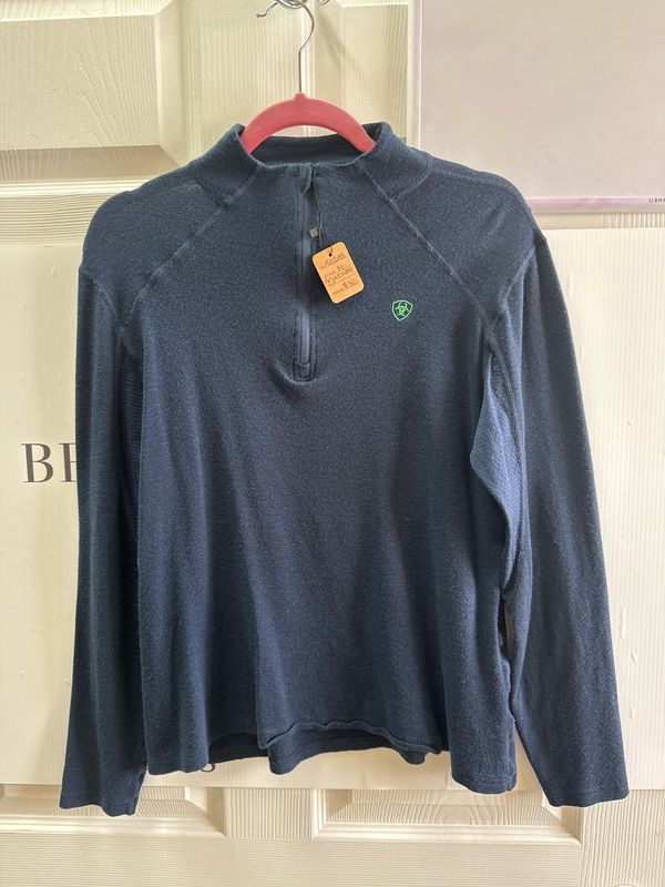 AriatTek Medium Merino Wool 1/4 Zip Sweater