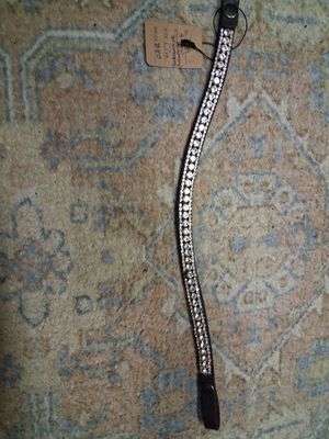 17 in brown crystal brow band snap on