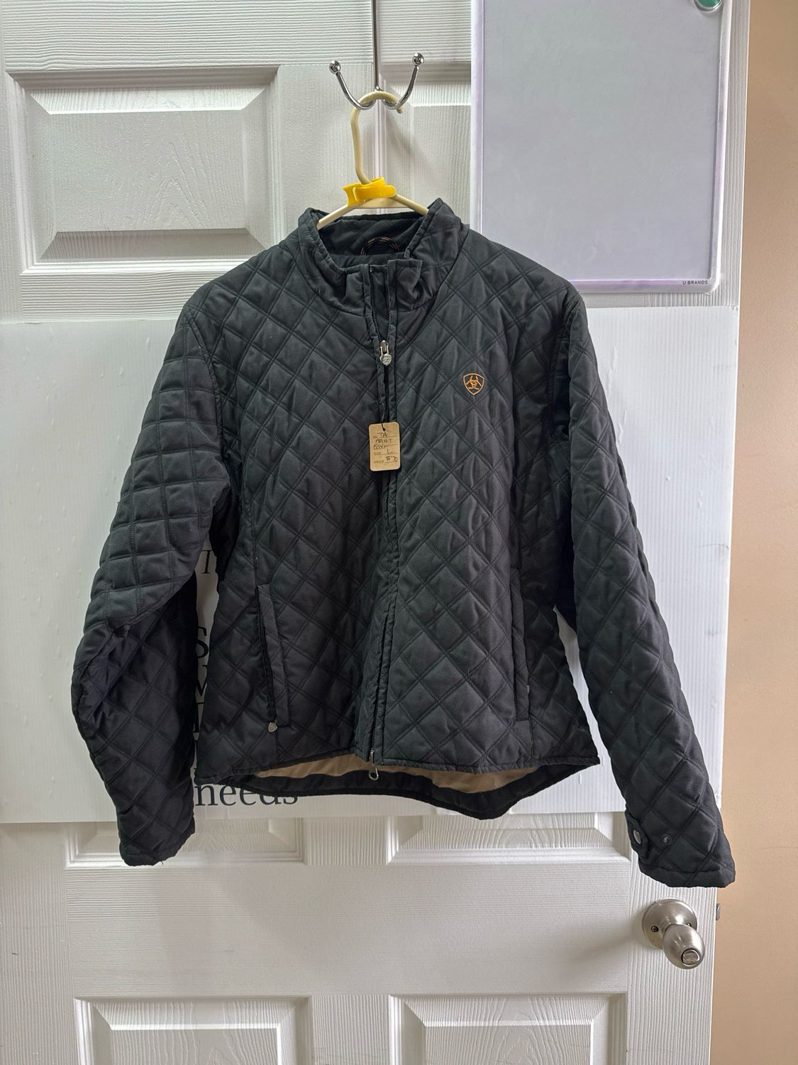 Ariat Black Quilted Winter Jacket Large