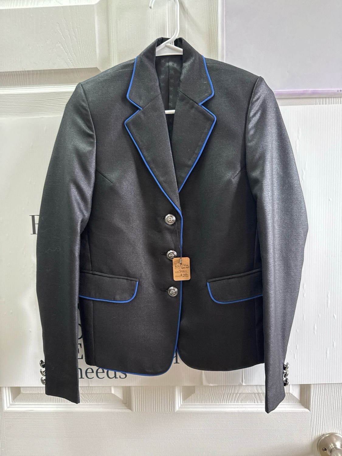 Dressage Coat - Black With Metallic Sheen Size Small