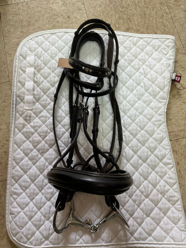 Full Dressage Bridle With Reins And Snaffle