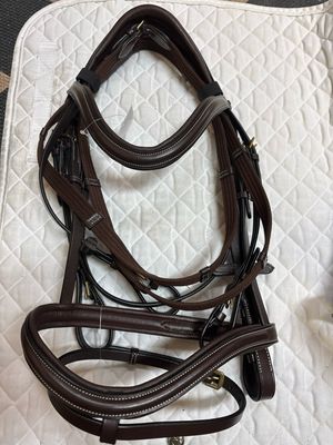 SeaBis Admiral Brown Bridle - Buckle Ends - With Reins - Cob