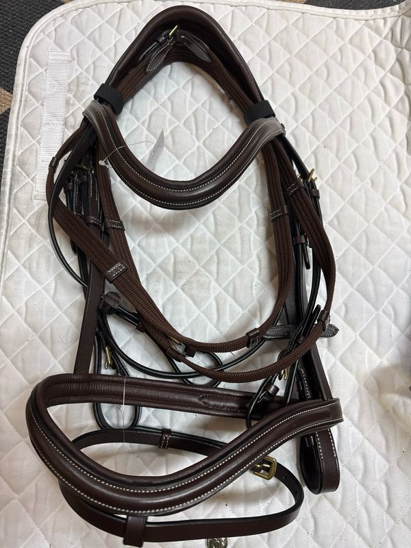 SeaBis Admiral Brown Bridle - Buckle Ends - With Reins - Cob