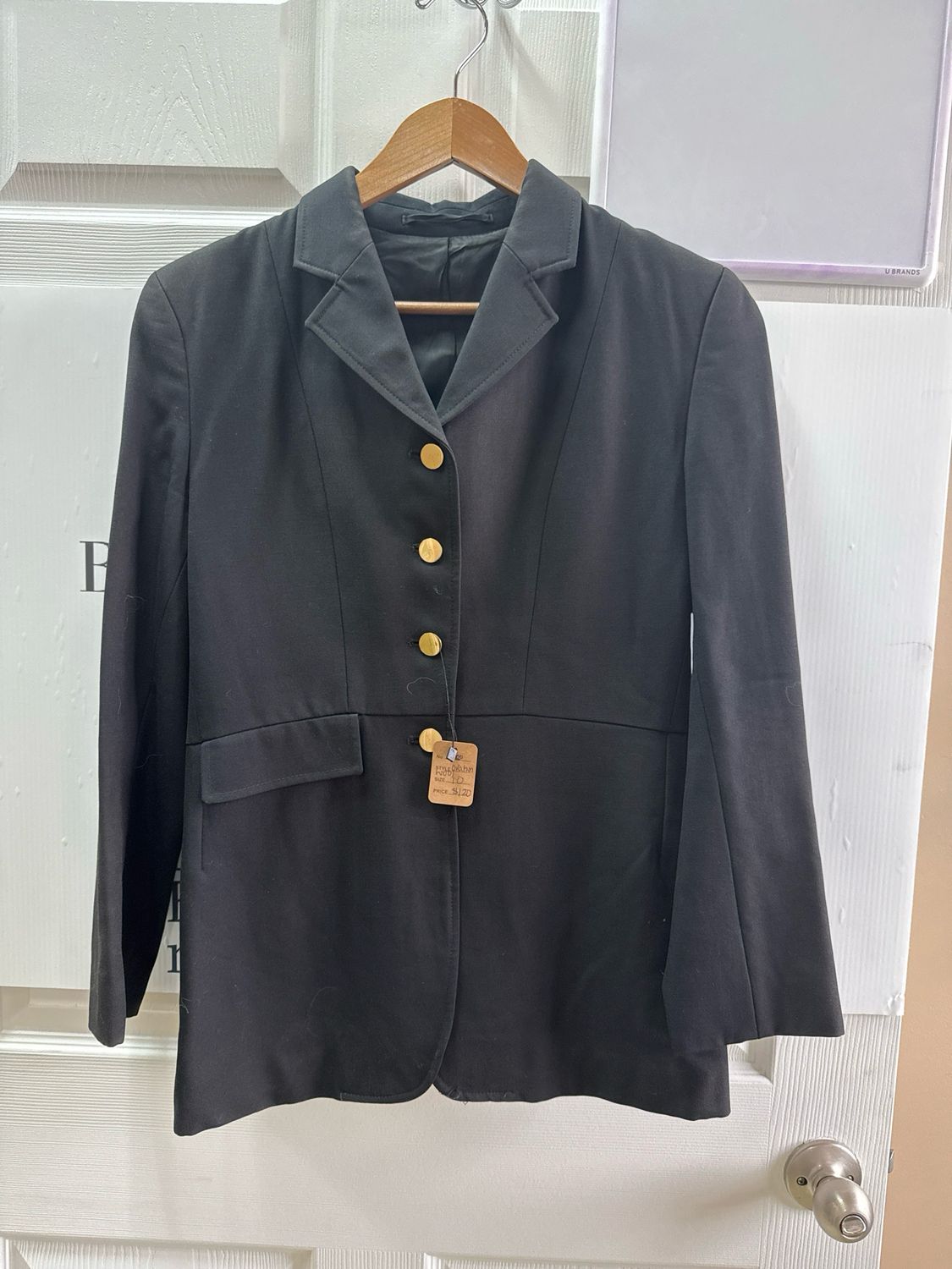 Ovation Black Wool Dressage Jacket Size 10