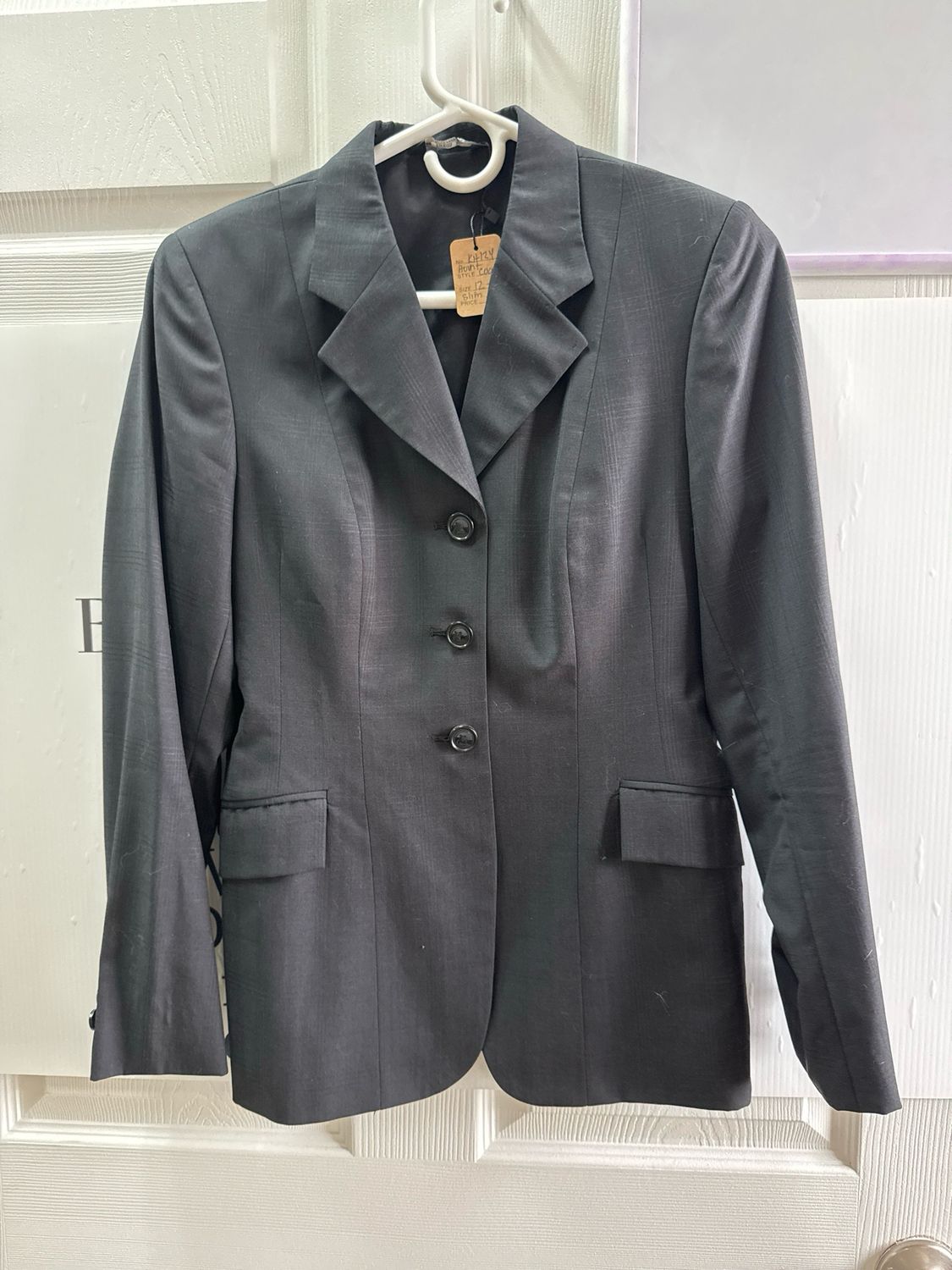 Black Hunt Coat Size 12 Slim