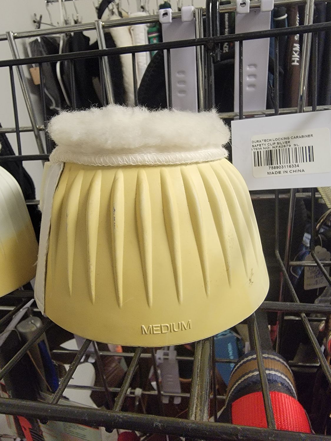 Medium white bell boots
