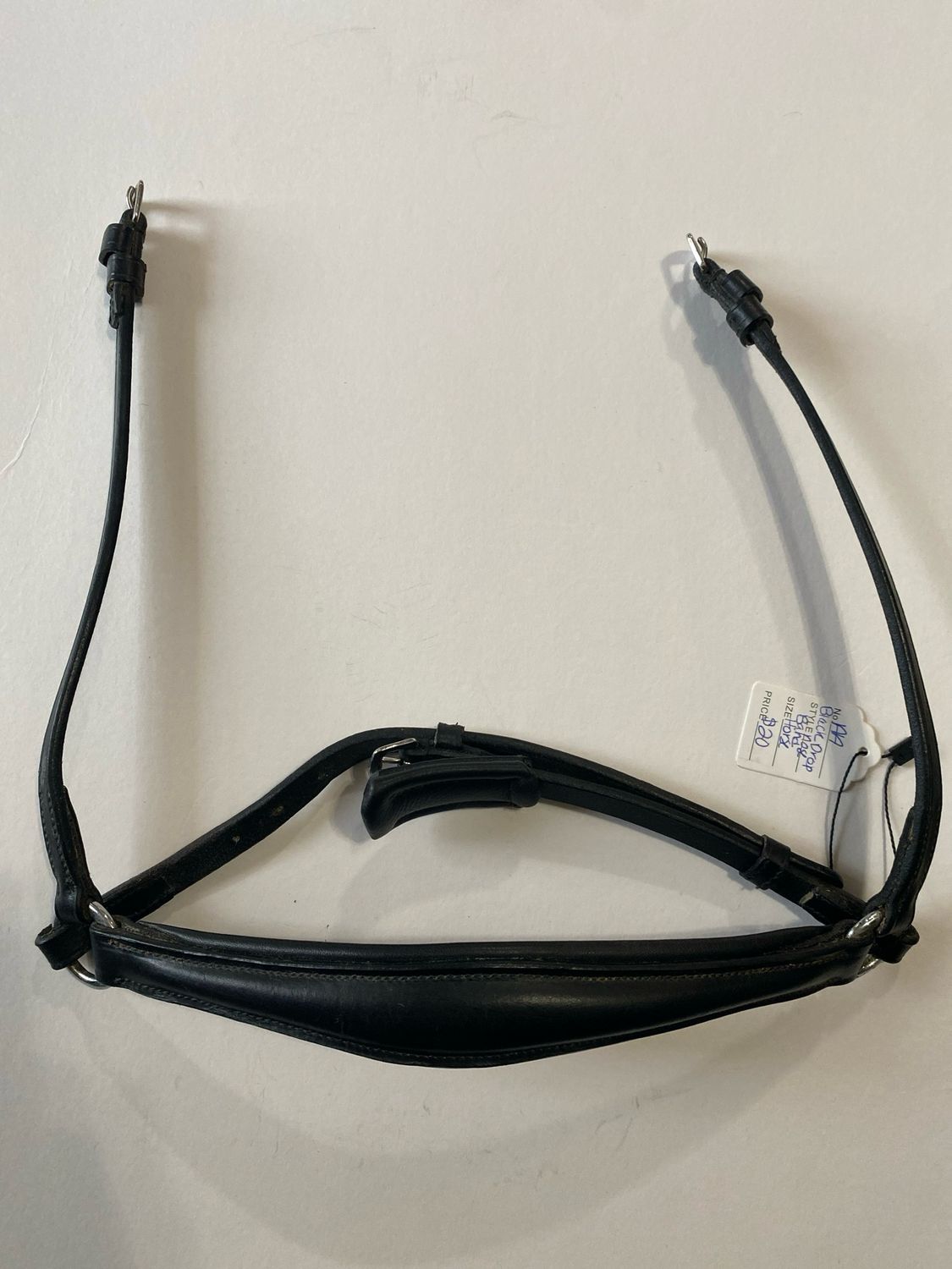 Black Drop Nose Band (Horse Size)