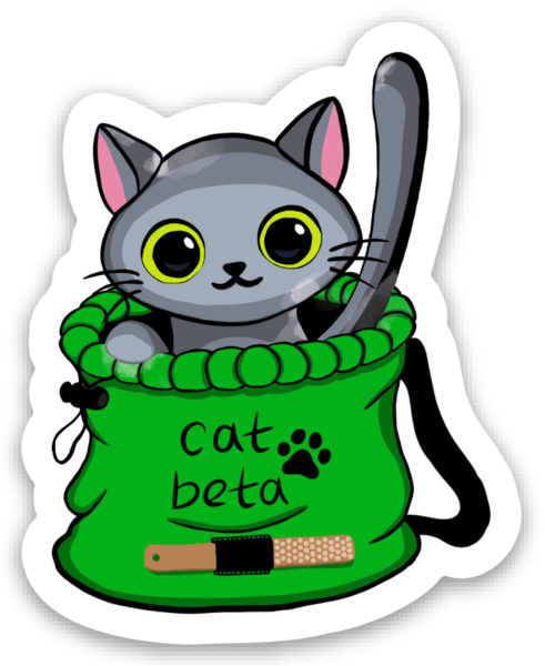 Cat Beta Sticker