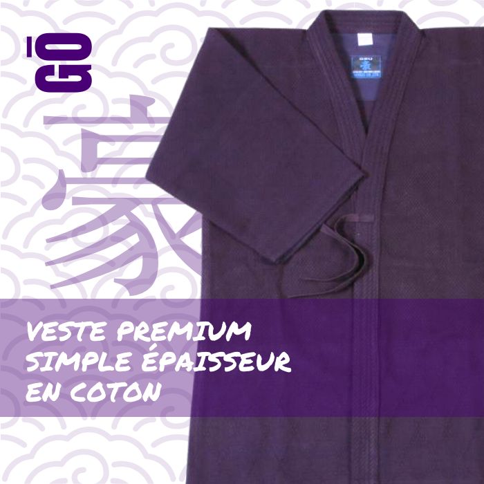 Veste de Kendo premium simple épaisseur en coton GŌ