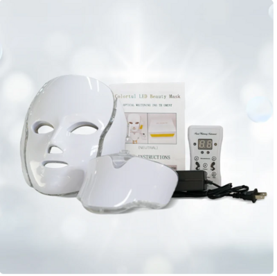 LED beauty Mask Photon 7color Anti-Acne Apparatus Micro Current Colorful Lifting Face Wearing With Neck Skin Care Beauty Device