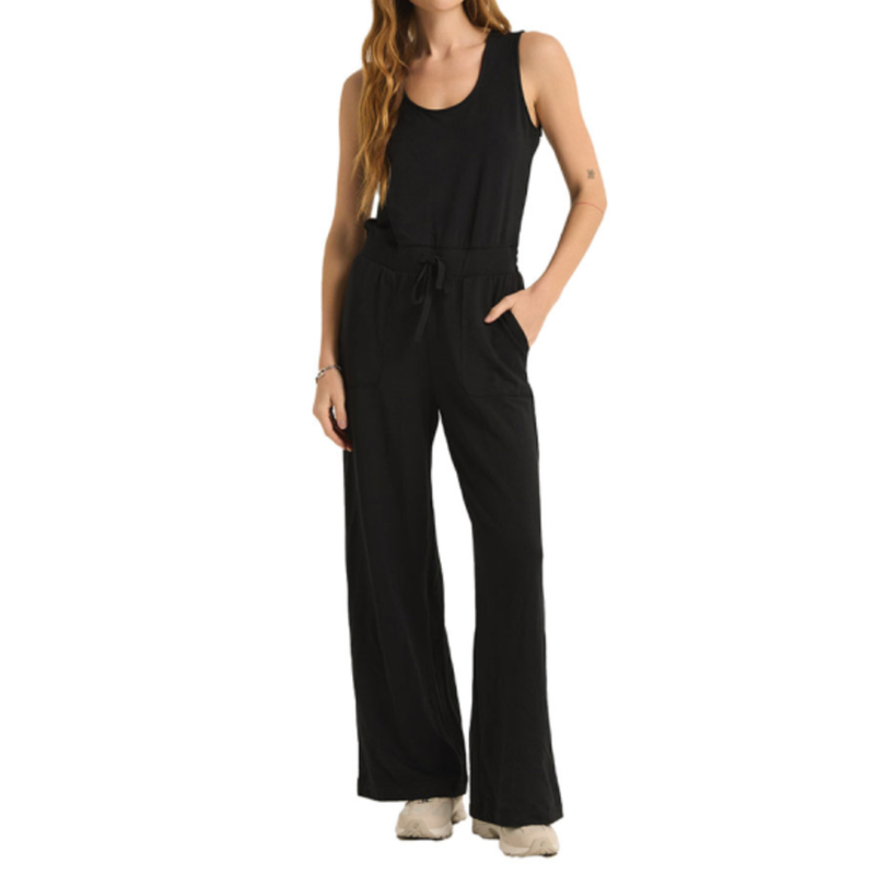 Z SUPPLY LAYOVER JUMPSUIT BLACK -MAX