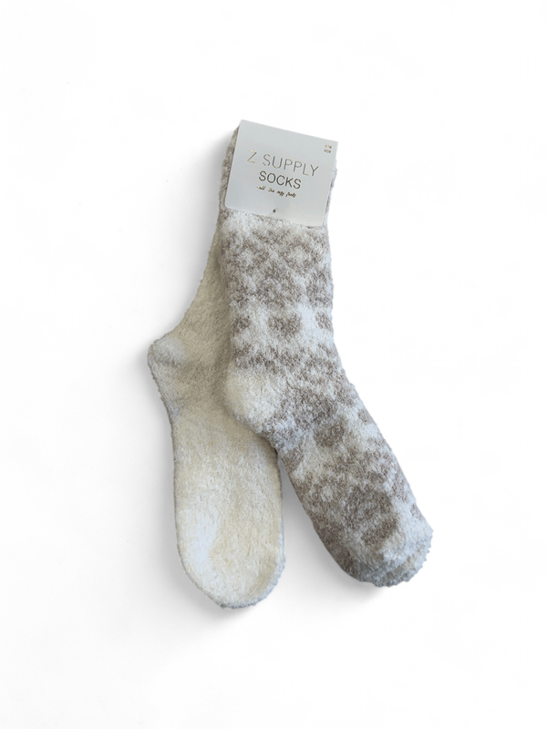 Z SUPPLY HEART SOCKS PINK/CREAM 