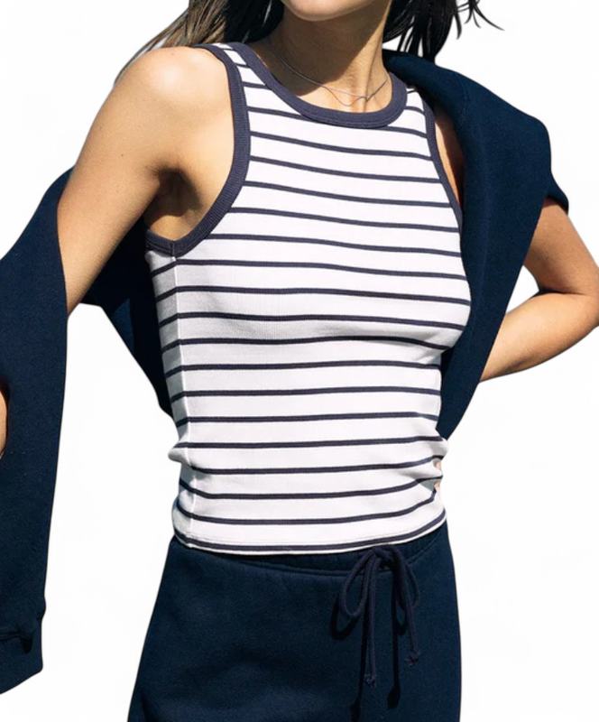 Z SUPPLY HADLEY STRIPED TANK - NAVY 