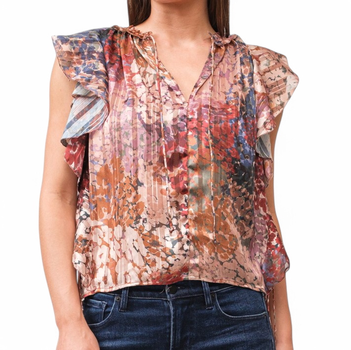 DEAR JOHN VNECK CAP SLEEVE MULTI