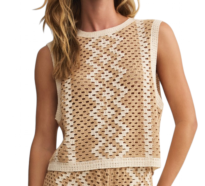 Z SUPPLY CROCHET TOP NATURAL