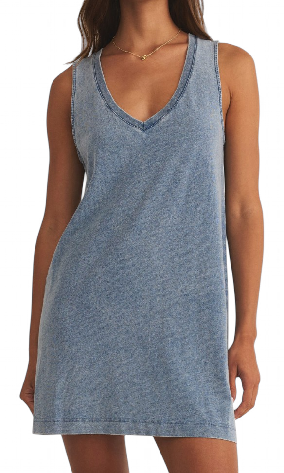 Z SUPPLY V-NECK DENIM DRESS