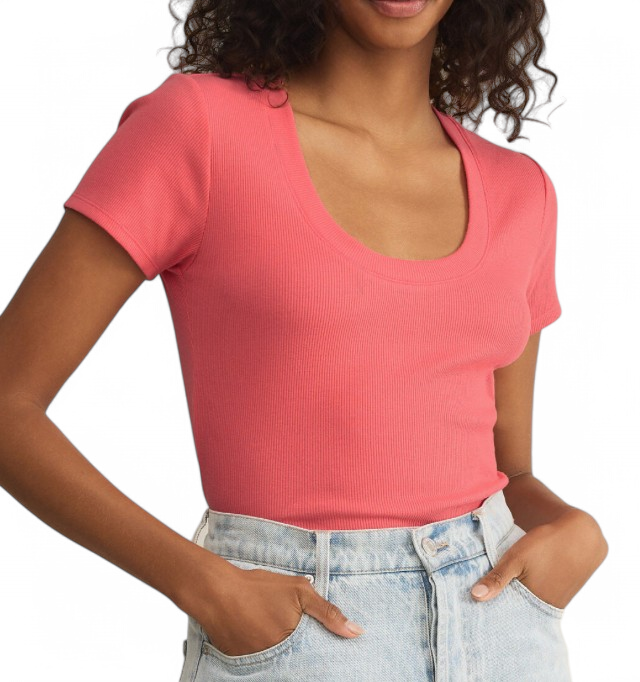 Z SUPPLY SIRENA TEE SUNSET PINK
