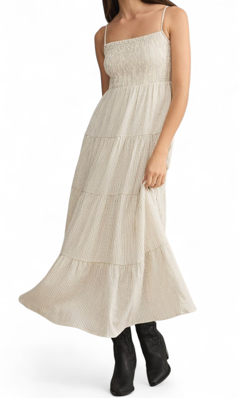 Z SUPPLY STRIPE MAXI DRESS NATURAL