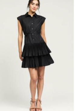 CURRENT AIR TIERED MINI DRESS W/BELT