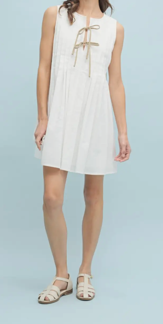 WISHLIST BOW PLEATED DRESS