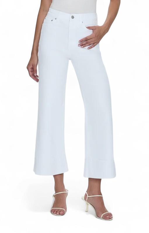 PISTOLA LANA CROP W/CUFF WIDE LEG VIVID WHITE