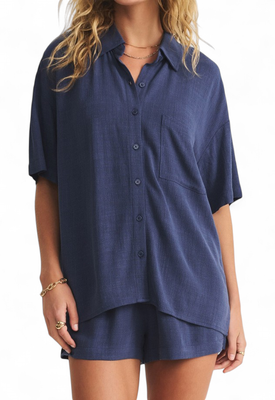 Z SUPPLY BUTTON UP YACHT BLUE