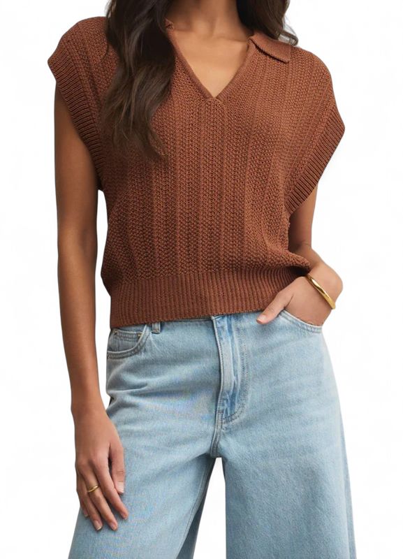 Z SUPPLY LAUDEN POLO TEAKWOOD -XX