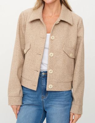 SIX FIFTY HERRINGBONE JACKET CAMEL