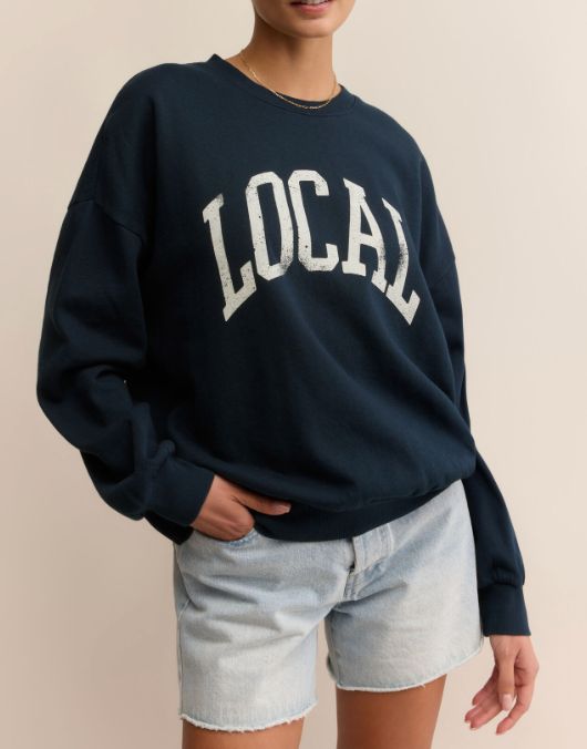 Z SUPPLY LOCAL SWEATSHIRT ECLIPSE