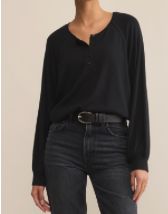 Z SUPPLY ABOUT TOWN TOP BLACK
