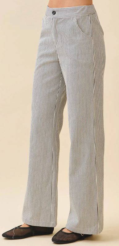 TCEC PINSTRIPE PANT BLACK/WHITE