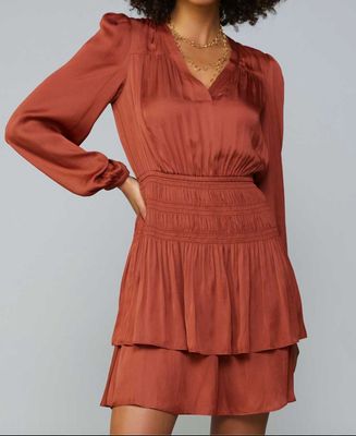 CURRENT AIR LS MINI DRESS ROSEWOOD -XX