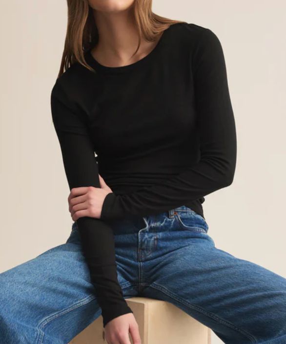 Z SUPPLY SECOND SKIN CREW BLACK