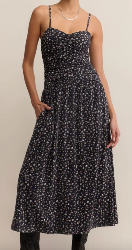 Z SUPPLY DITSY DRESS BLACK