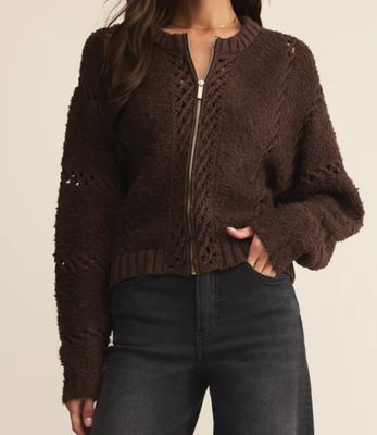 Z SUPPLY SWEATER JACKET CHOC CHERRY -XX