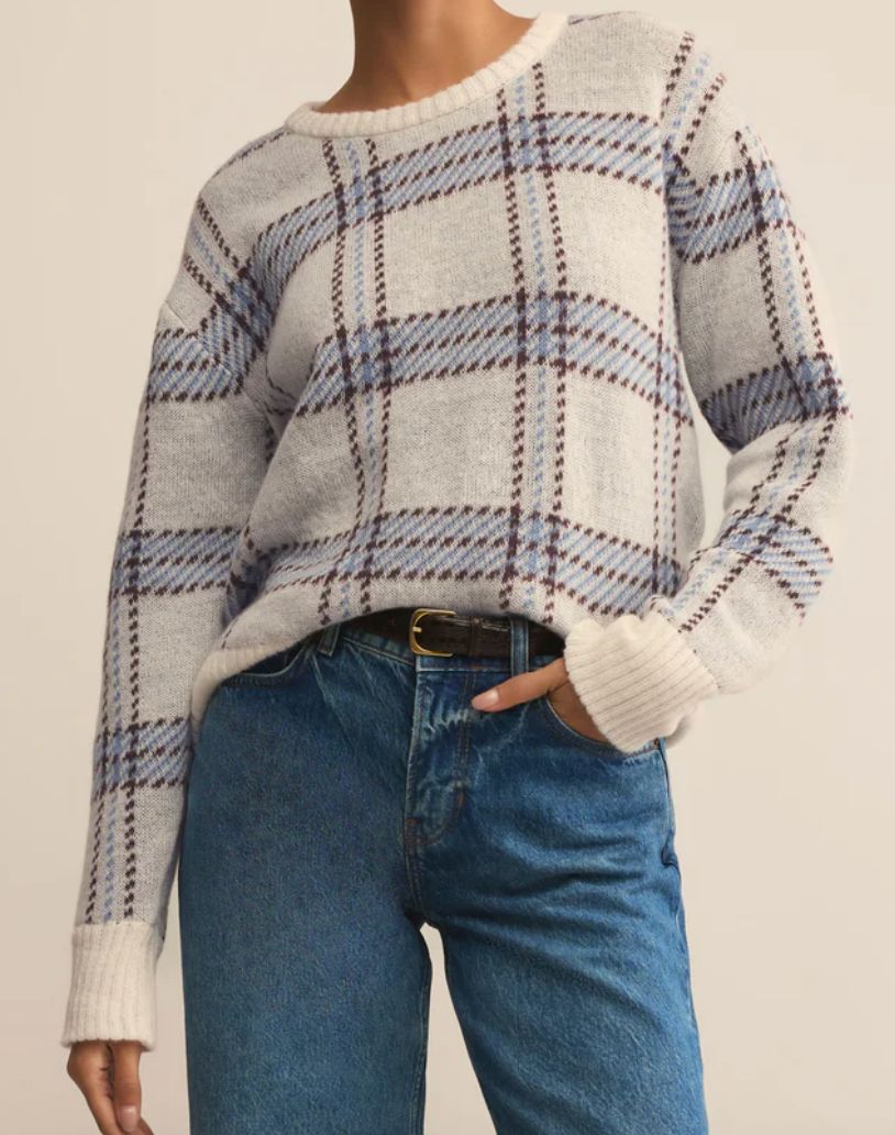Z SUPPLY PLAID SWEATER