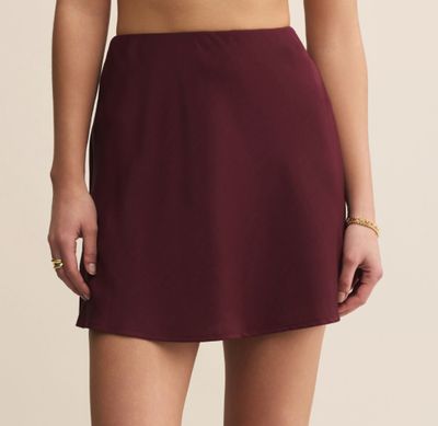Z SUPPLY MINI SKIRT MERLOT -XX