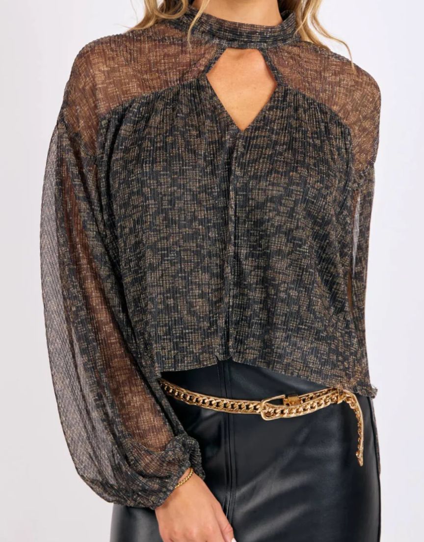 SAGE THE LABEL KEYHOLE TOP