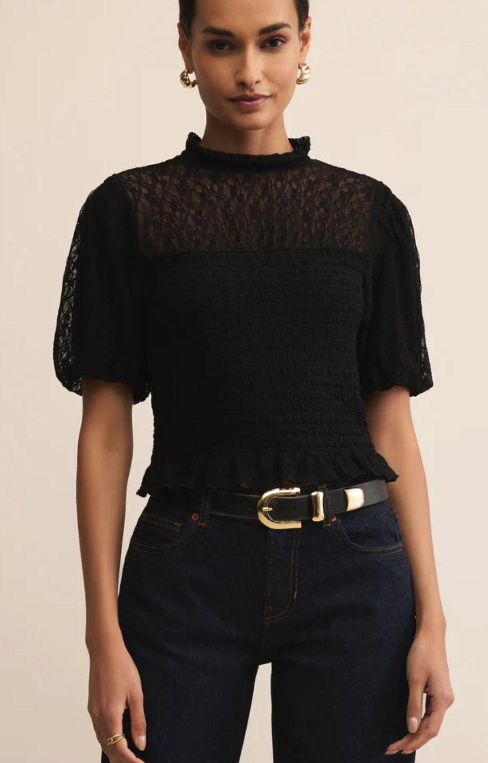 Z SUPPLY GLIMPSE LACE TOP