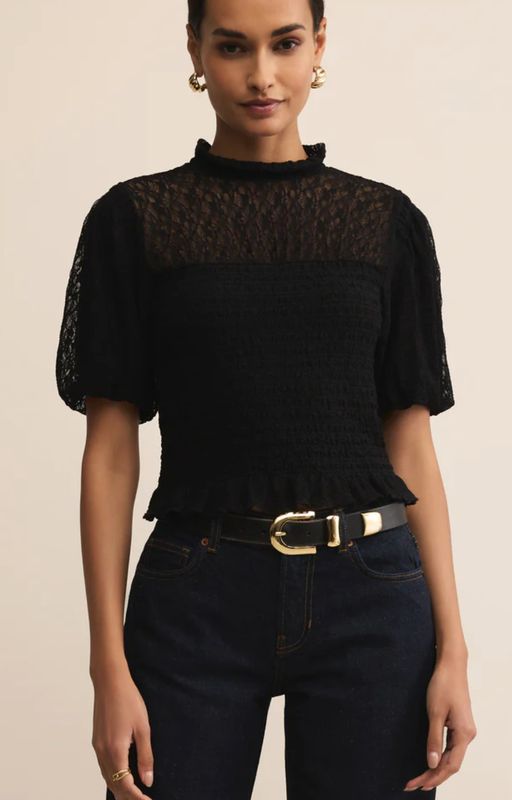 Z SUPPLY GLIMPSE LACE TOP