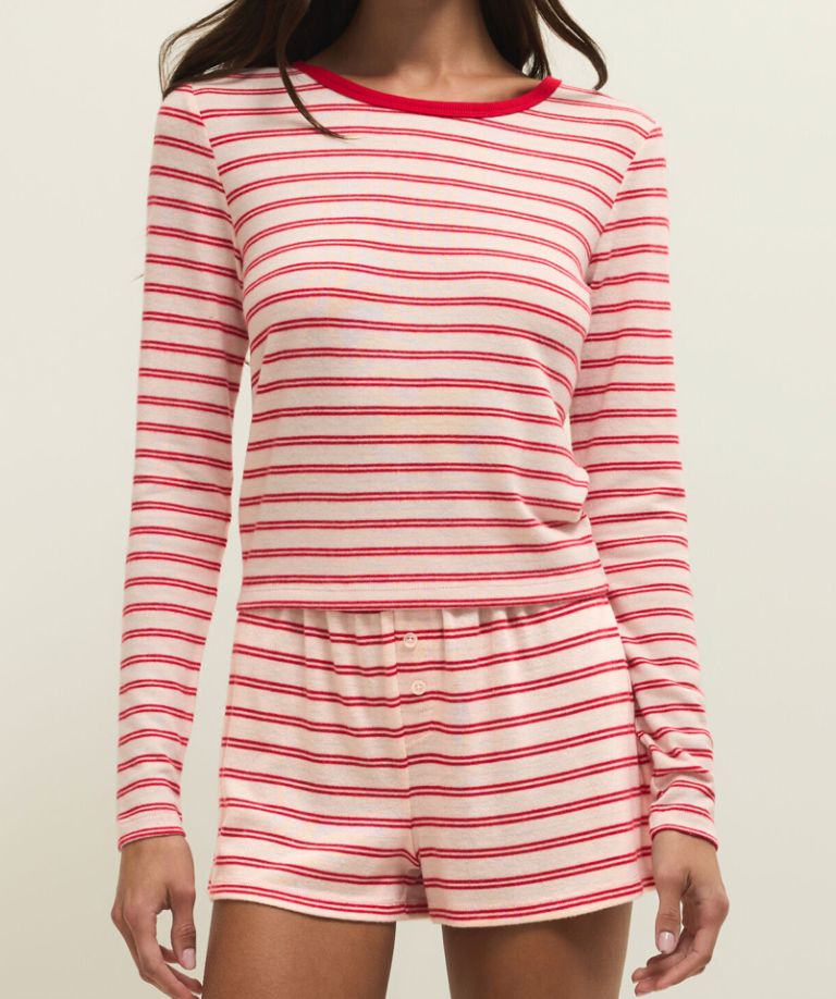 Z SUPPLY STRIPE LONG SLEEVE TOP