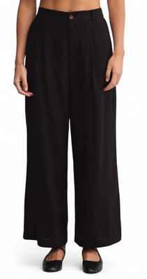 Z SUPPLY LINEN PANT BLACK