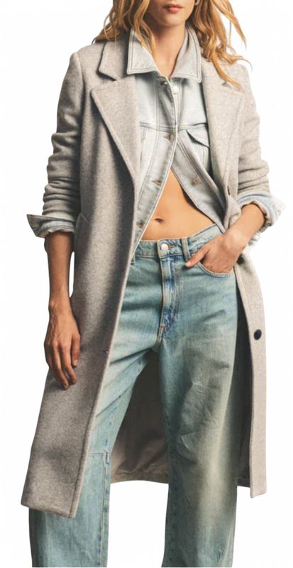 Z SUPPLY CONWAY COAT HEATHER GREY -XX