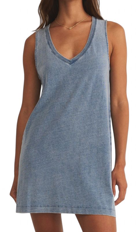 Z SUPPLY V-NECK DENIM DRESS